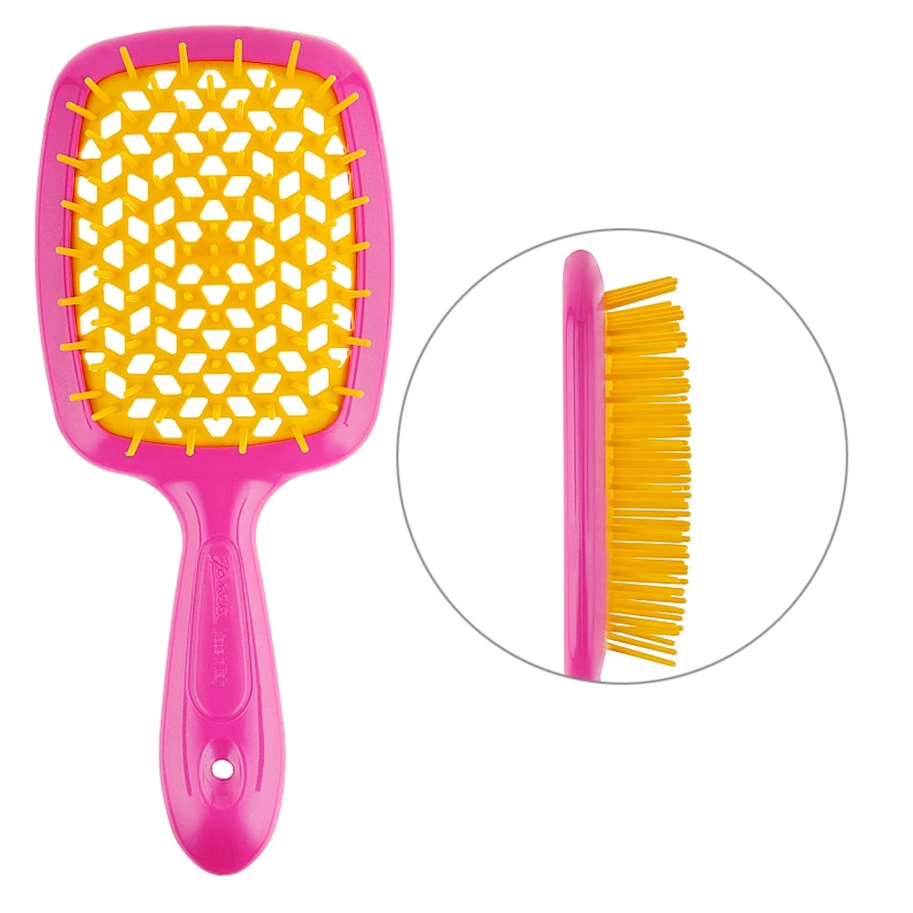 Расческа Janeke Superbrush Small розовый с желтым (86SP234FY-) - Фото №1