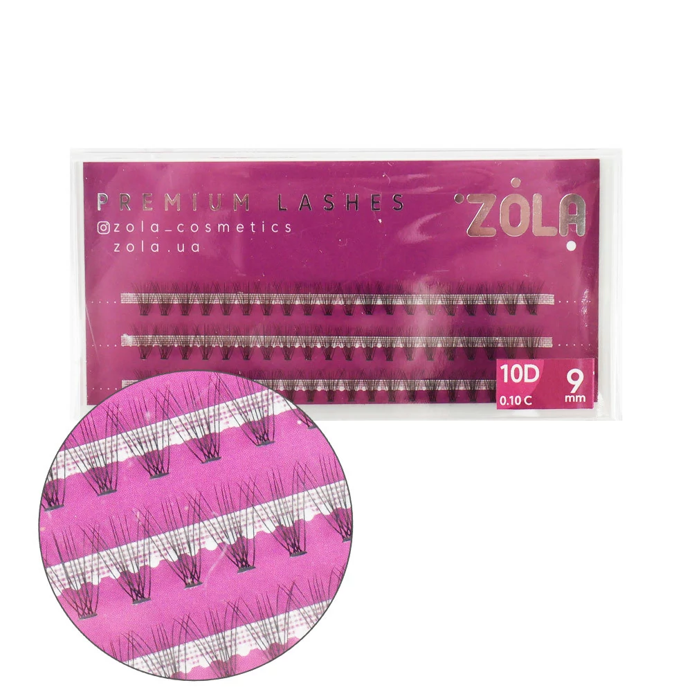 Ресницы ZOLA пучки 10D 9 mm