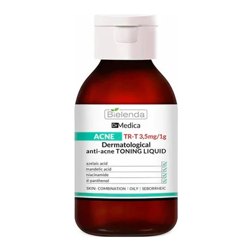 Дерматологічний анти акне тонізуючий лосьйон BIELENDA DR Medica Acne для обличчя, декольте та спини 250 мл (50555)
