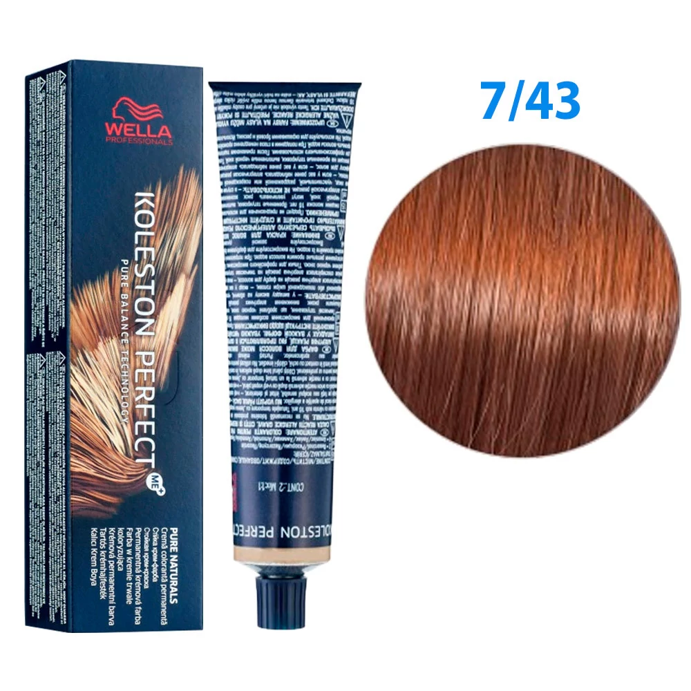 Краска для волос Wella Professionals Koleston Perfect № 7/43 блонд красный золотистый vibrant reds (8005610662534)