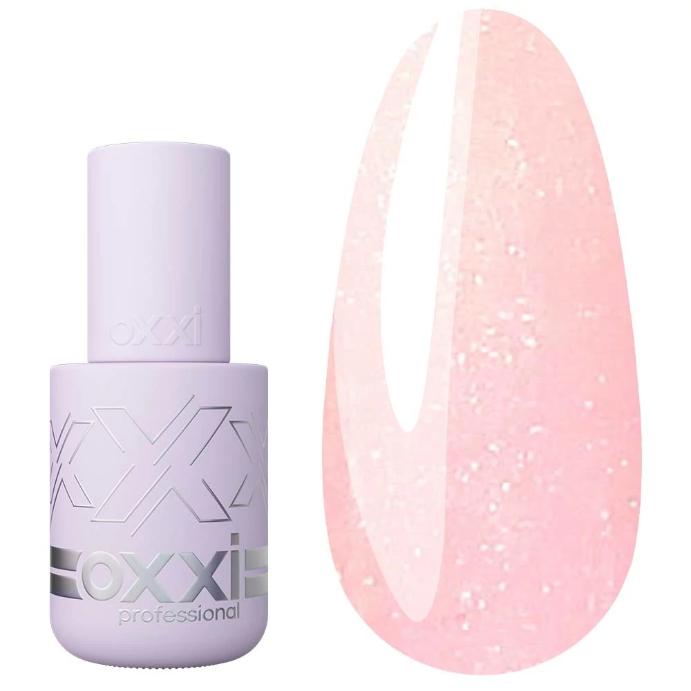 База OXXI Cover Base №08 нежно-розовый с серебряным шиммером 10 мл (000000443)