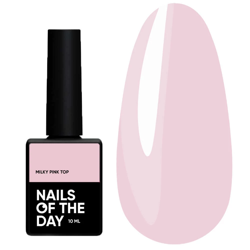 Топ NAILS OF THE DAY Milky pink молочный розовый без липкого слоя 10 мл (u0000016893) - Фото №1