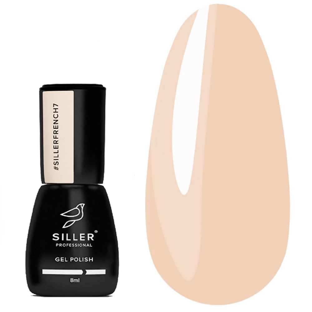 SALE Гель-лак SILLER French №007 телесный беж 8 мл (u0000007605) - Фото №1
