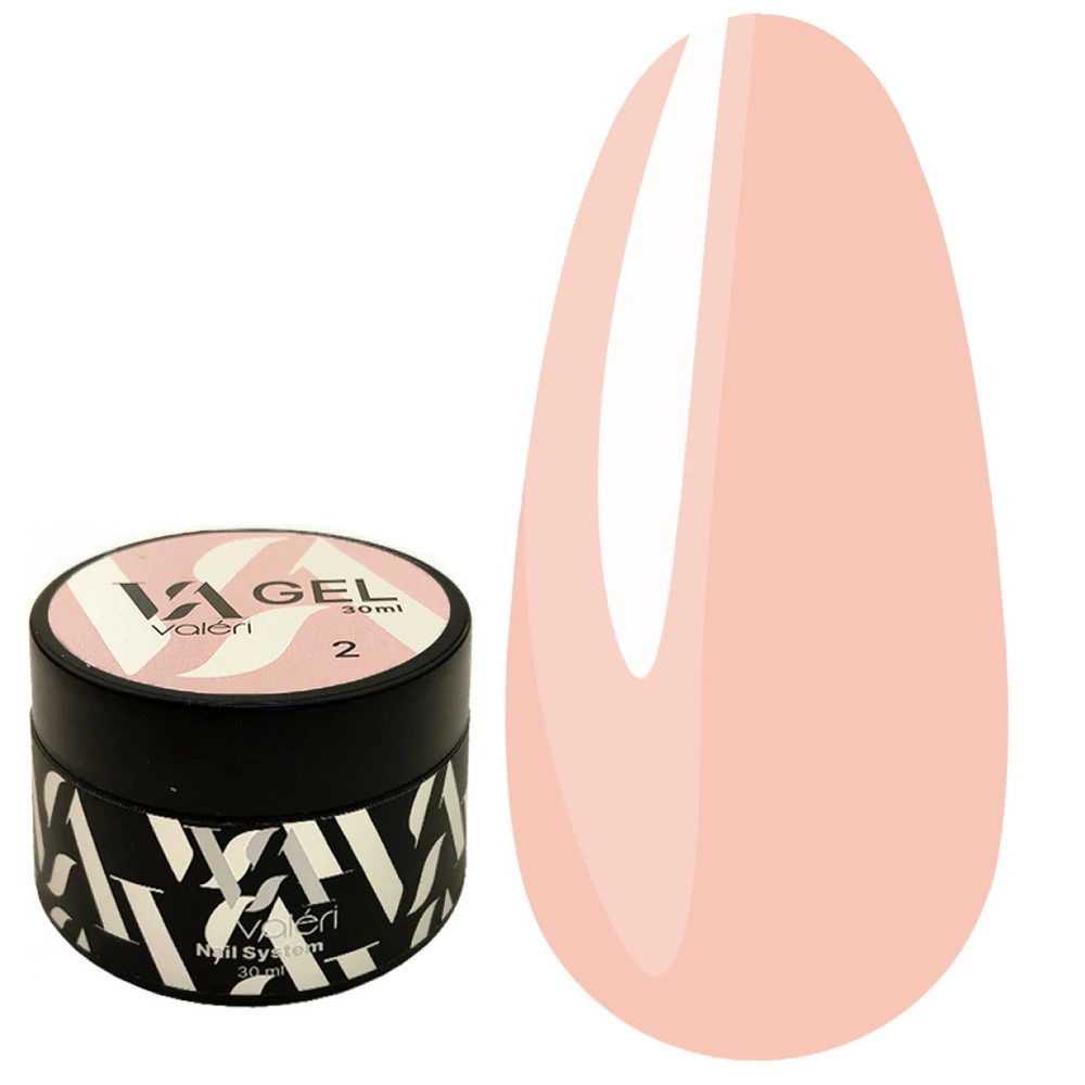 Гель для наращивания VALERI Builder Gel №02 Nude 30 мл (VBG-30-002) - Фото №1