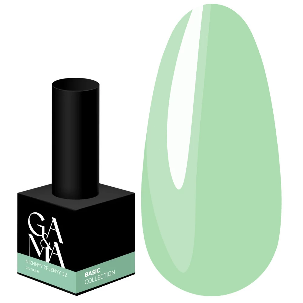 Гель-лак GA&MA Basic collection №032 нежно-зеленый 10 мл (7700276) - Фото №1