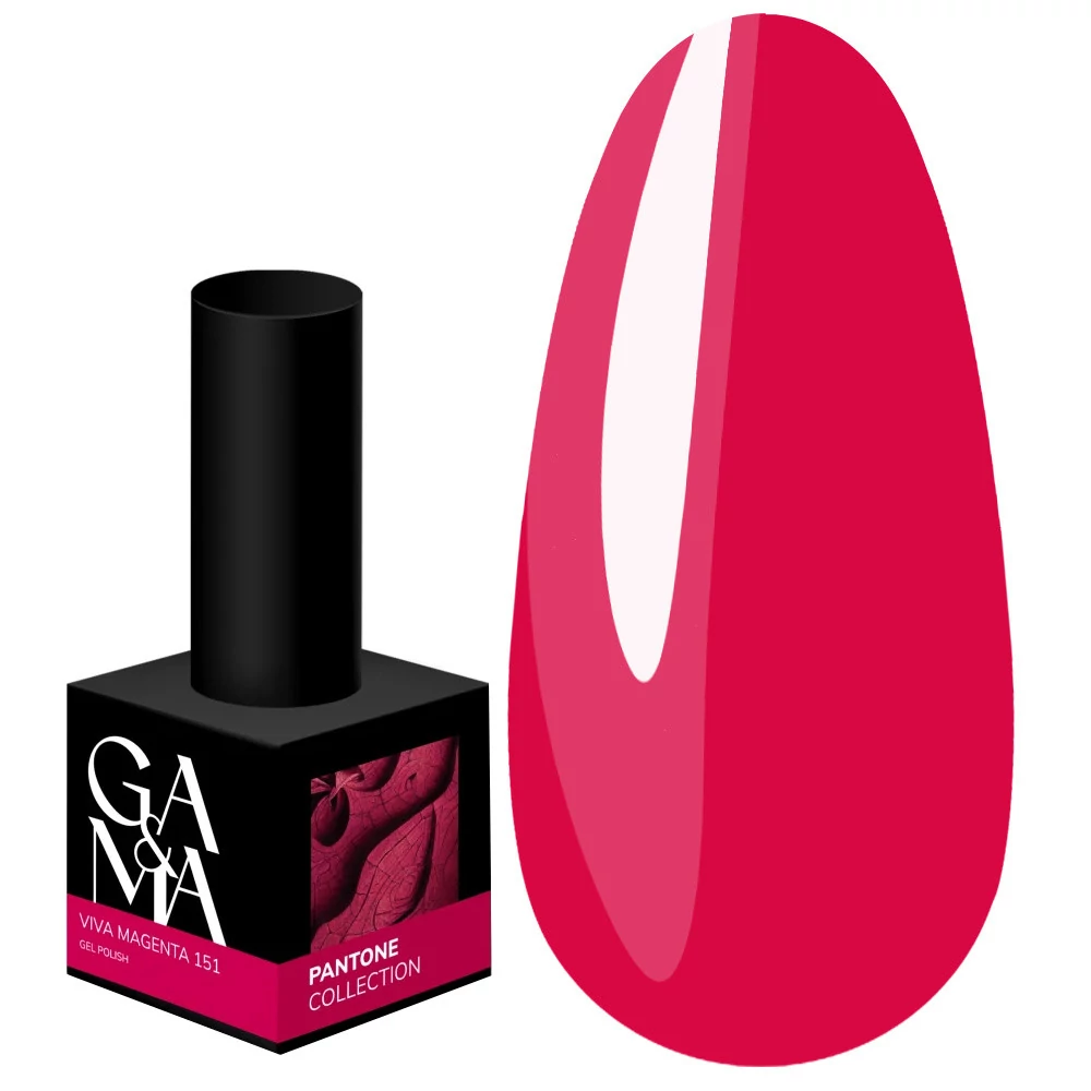 Гель-лак GA&MA Pantone collection №151 Viva Magenta малиновый 10 мл (7701729) - Фото №1