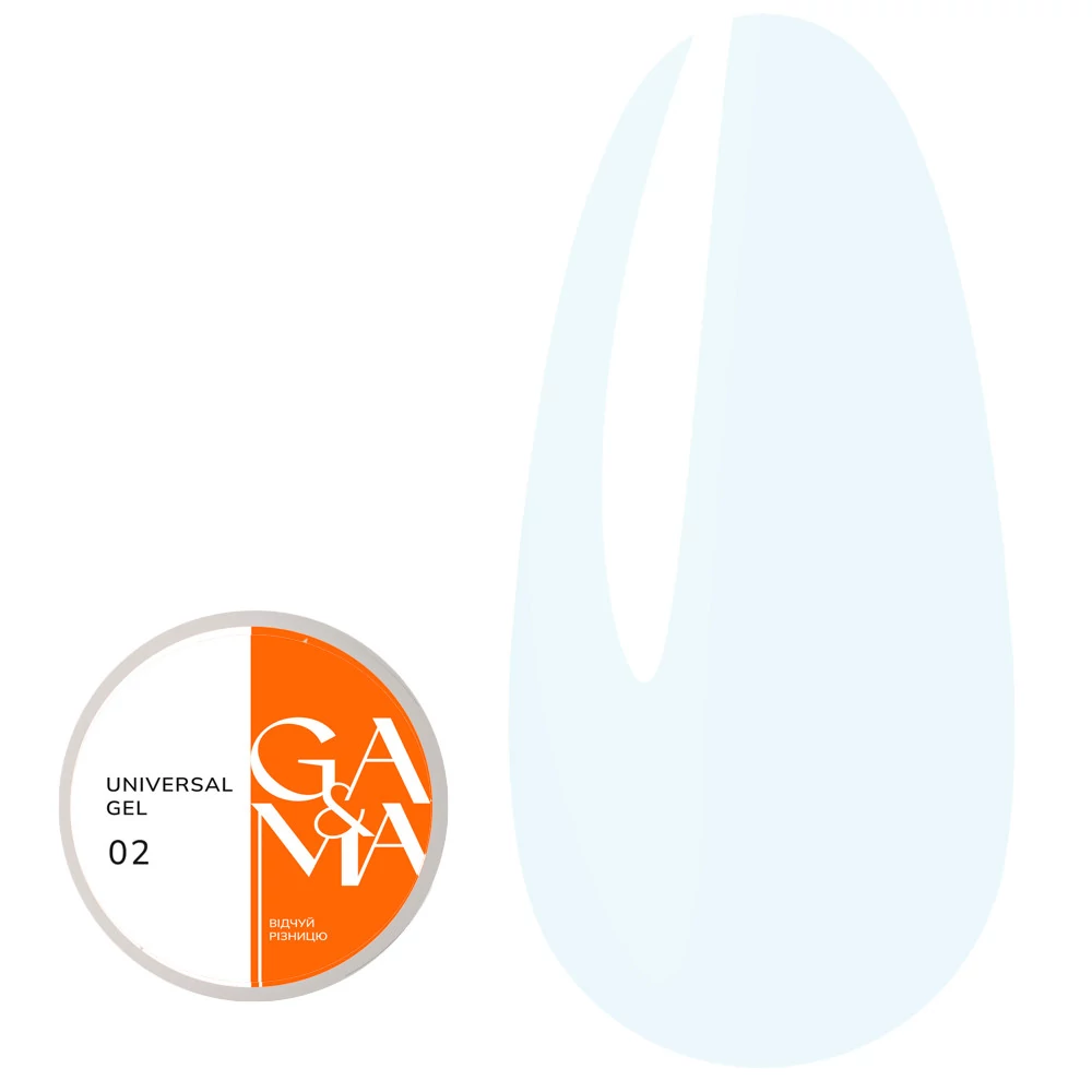 Гель для наращивания GA&MA Universal №002 молочный 15 мл (7700374) - Фото №1