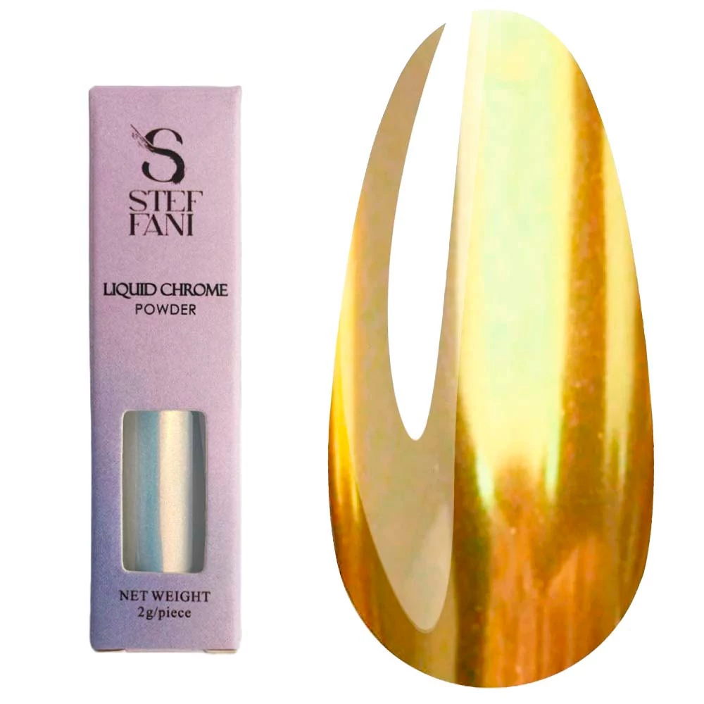 Жидкая втирка Steffani Liquid chrome powder №01 золотистый 2 г (LcpS2-01) - Фото №1