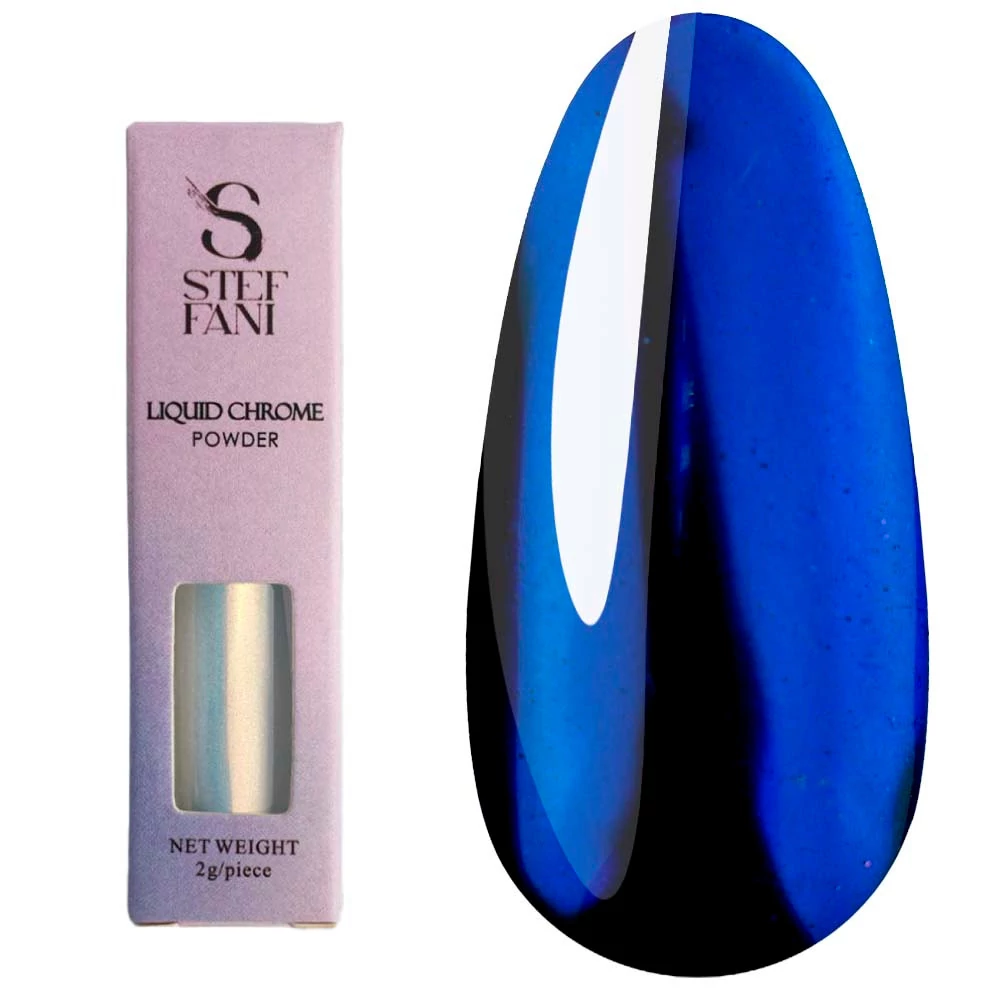 Жидкая втирка Steffani Liquid chrome powder №02 синий 2 г (LcpS2-02) - Фото №1