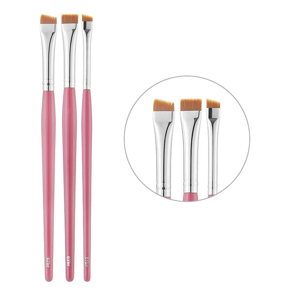 Набор кистей ZOLA для окрашивания бровей Magic Brow Brush малиновый (04951) - Фото №1