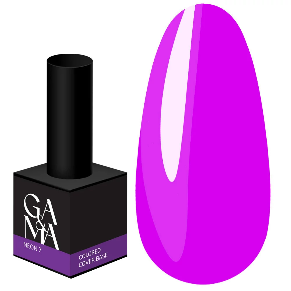 База для ногтей GA&MA Colored Neon №007 фиолетовый 15 мл (7701787) - Фото №1