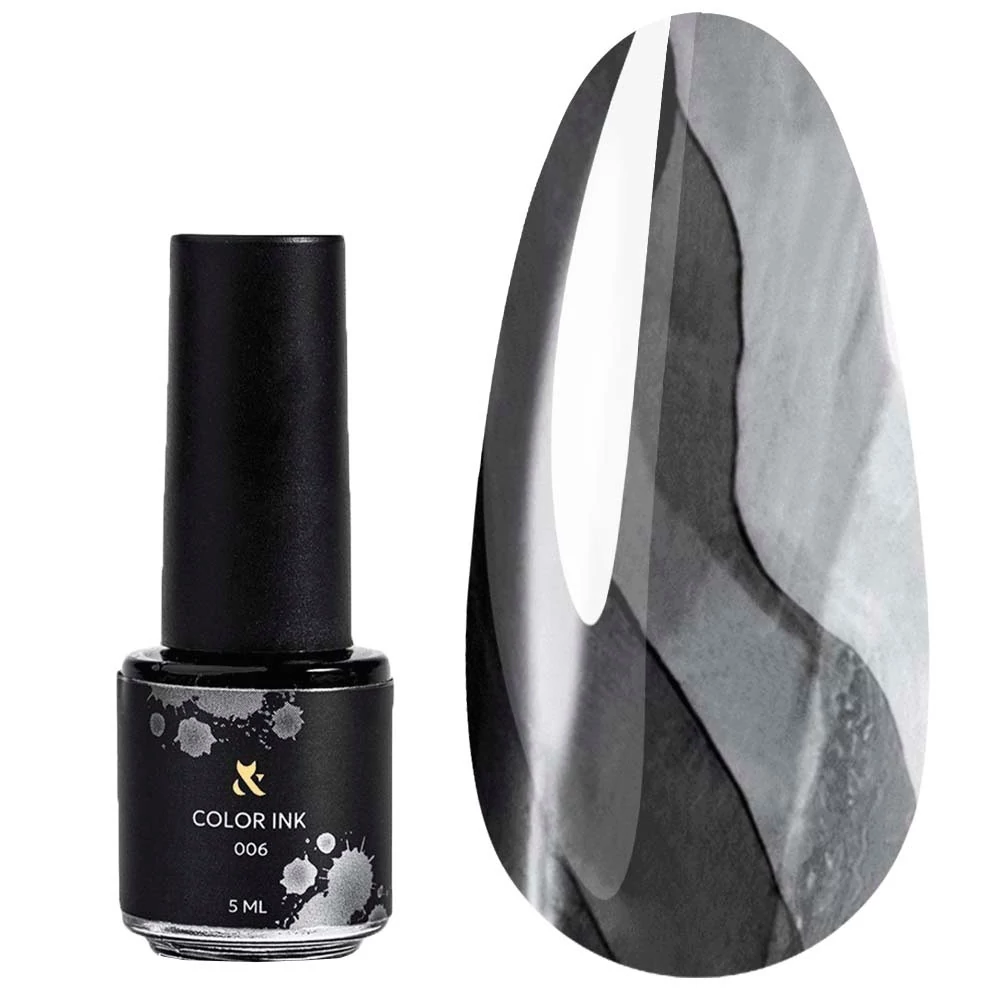 Акварельные капли (чернило) F.O.X Color Ink №006 Black черный 5 мл (Сink-006) - Фото №1