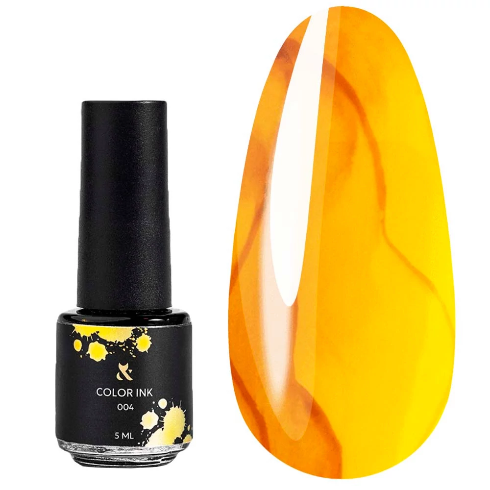 Акварельные капли (чернило) F.O.X Color Ink №004 Yellow желтый 5 мл (Сink-004) - Фото №1