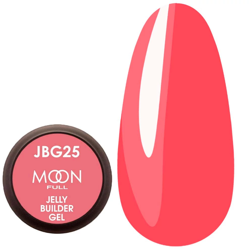 Гель-желе для наращивания MOON FULL Jelly Builder Gel №25 полупрозрачный нежно-розовый 30 мл (5905123022258) - Фото №1