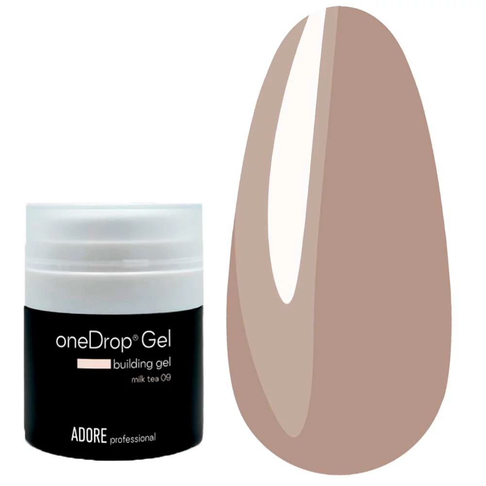 Гель ADORE One Drop Gel №09 Milk Tea (с вакуумной помпой) 30 мл (2101400445533) - Фото №1