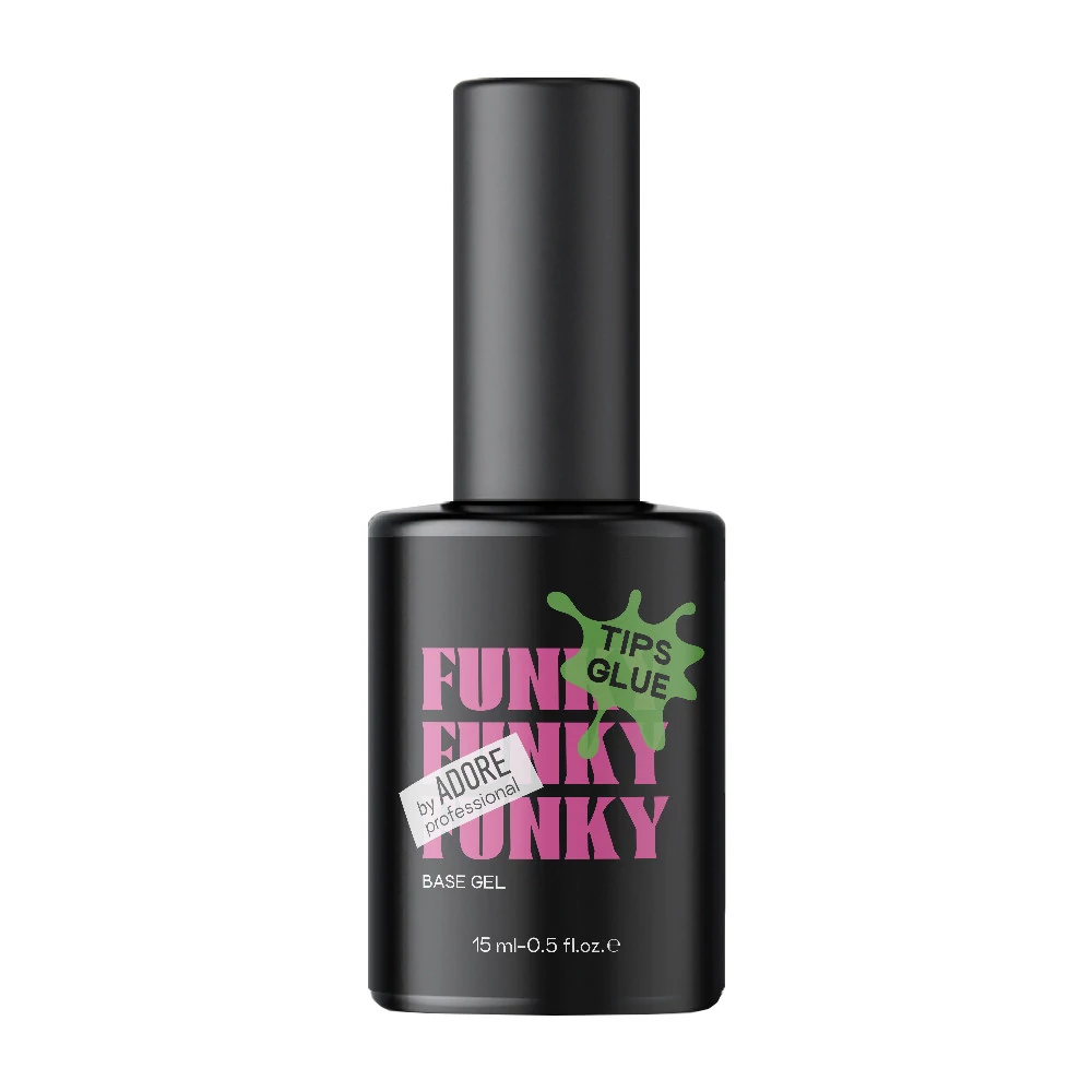 Гель-клей ADORE Funky Tips Glue Gel для гелевых типс  (с кисточкой) 15 мл (2101400049748)