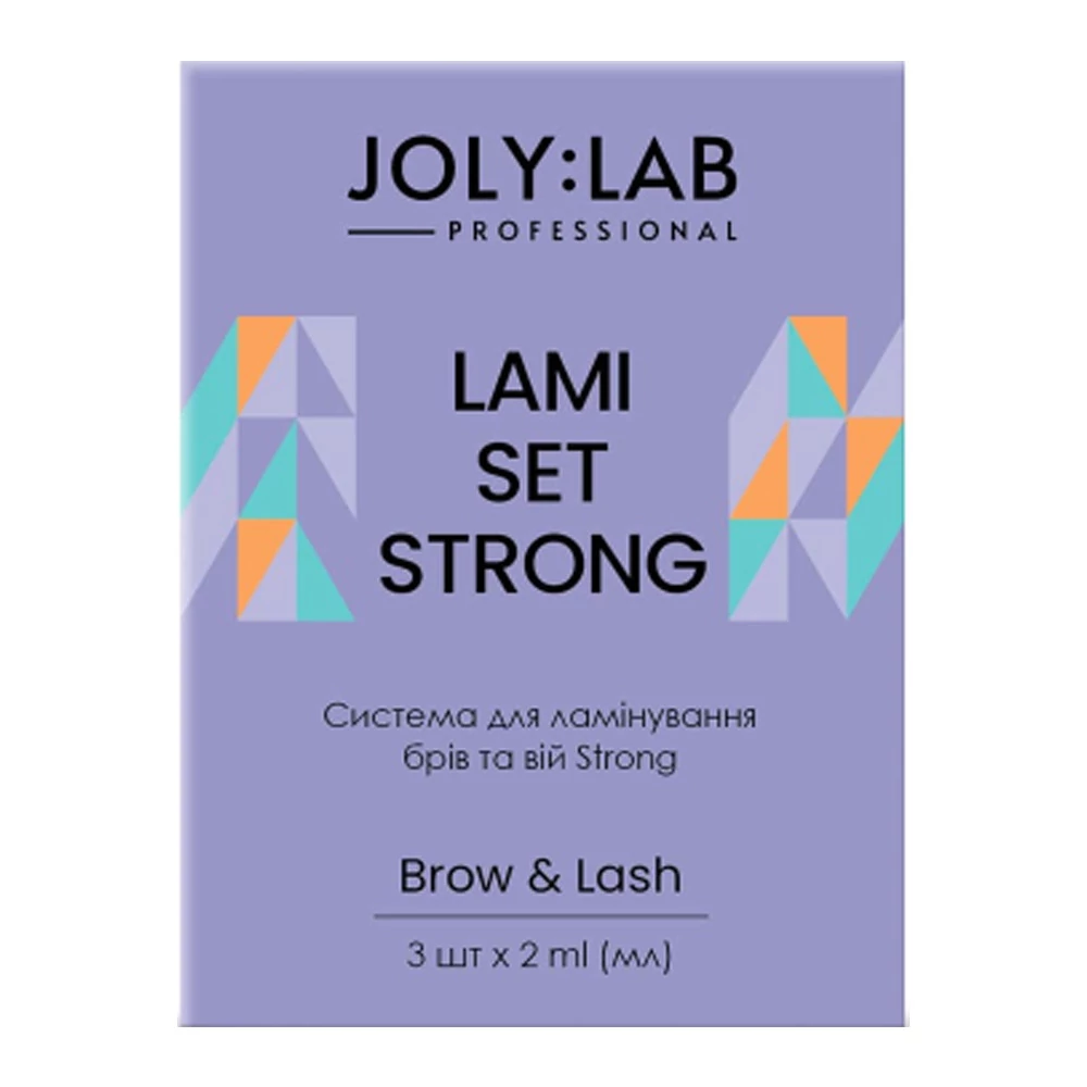 Система JOLYLAB для ламинирования бровей и ресниц Strong 3 шт. х 2 мл - Фото №1