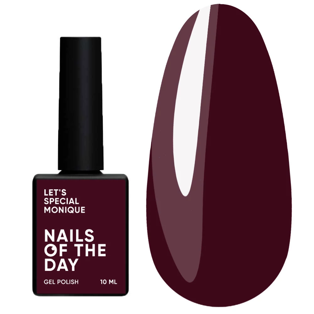 Гель-лак NAILS OF THE DAY Let's special Monique темно-сливовый 10 мл (НФ-00019015) - Фото №1