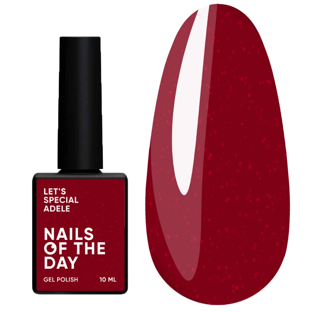 Гель-лак NAILS OF THE DAY Let's special ADELE красный с шиммером 10 мл (НФ-00018549) - Фото №1