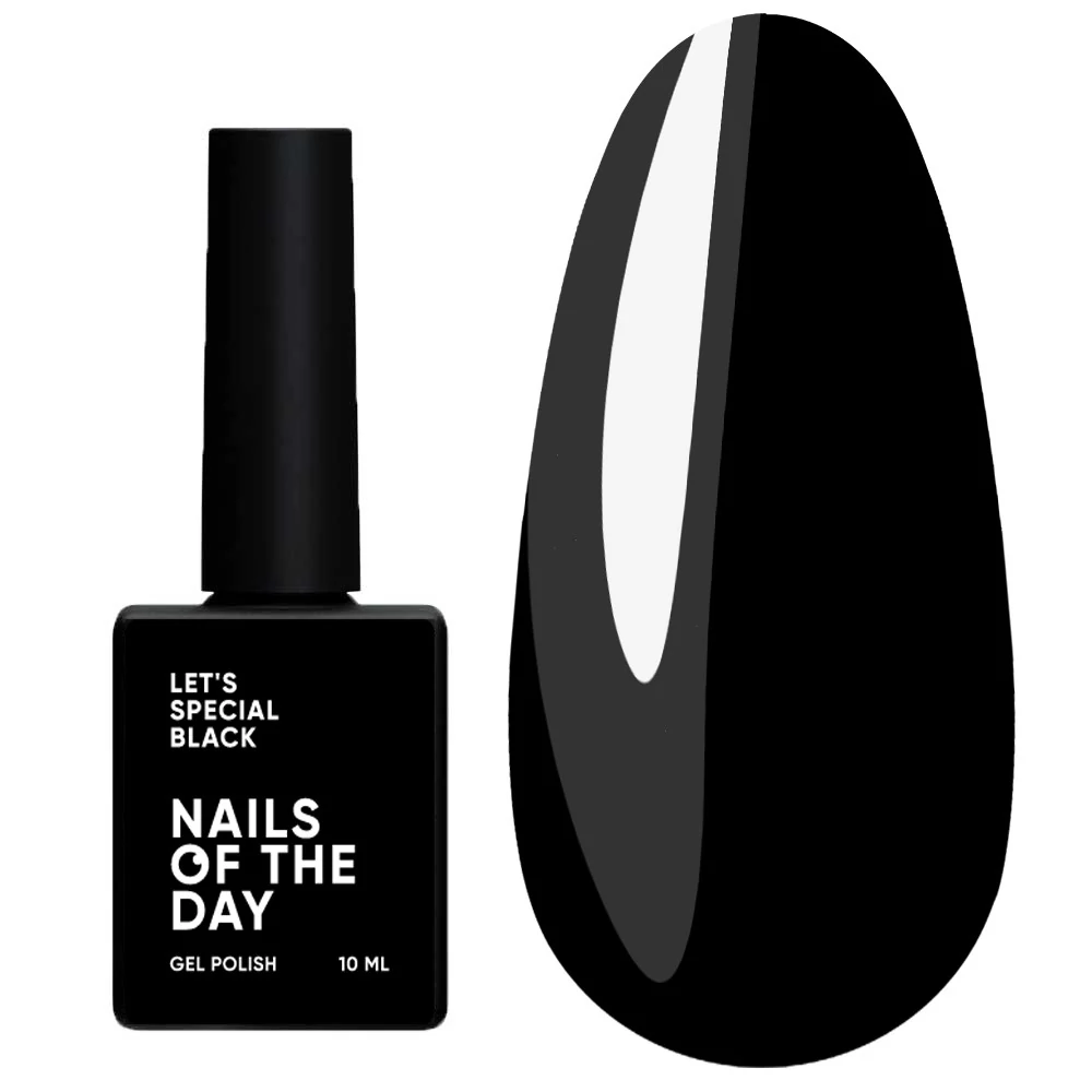Гель-лак NAILS OF THE DAY Let's special Black черный 10 мл (u0000016920) - Фото №1