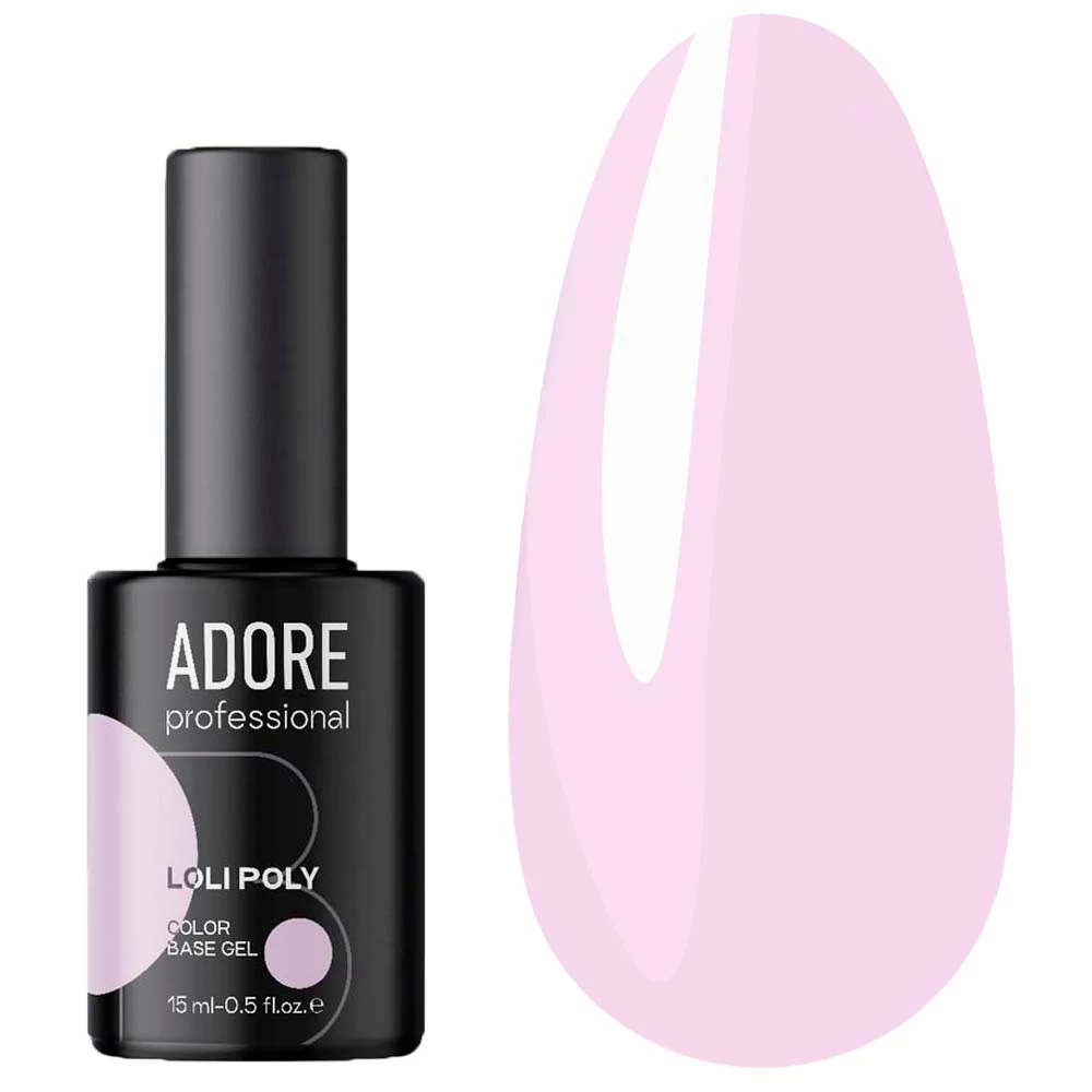 База ADORE LOLI POLY BASE №03 pops беловато-розовая 15 мл (2101000446206) - Фото №1