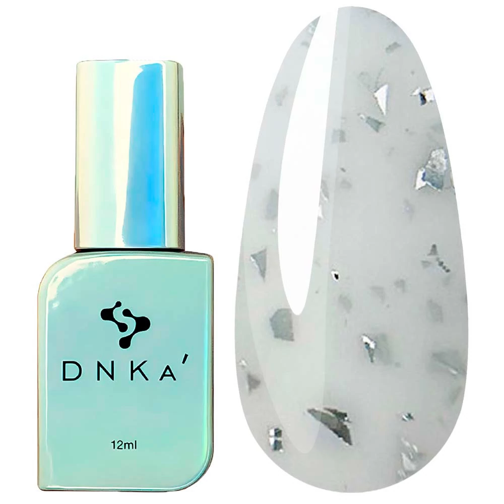 Акрил-гель DNKa Liquid Acrygel №0054 Ursa Major молочный с серебристой поталью 12 мл (LAD0054) - Фото №1