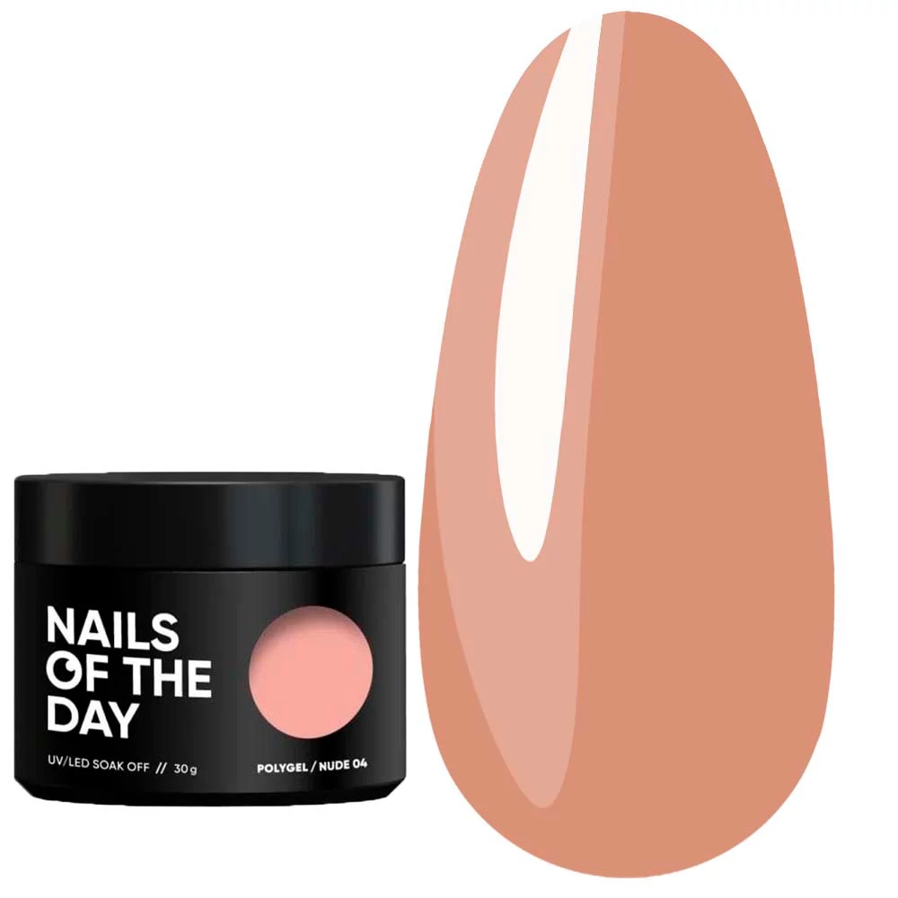 Полигель NAILS OF THE DAY Nude №04 нюд классический 30 мл (НФ-00020399) - Фото №1