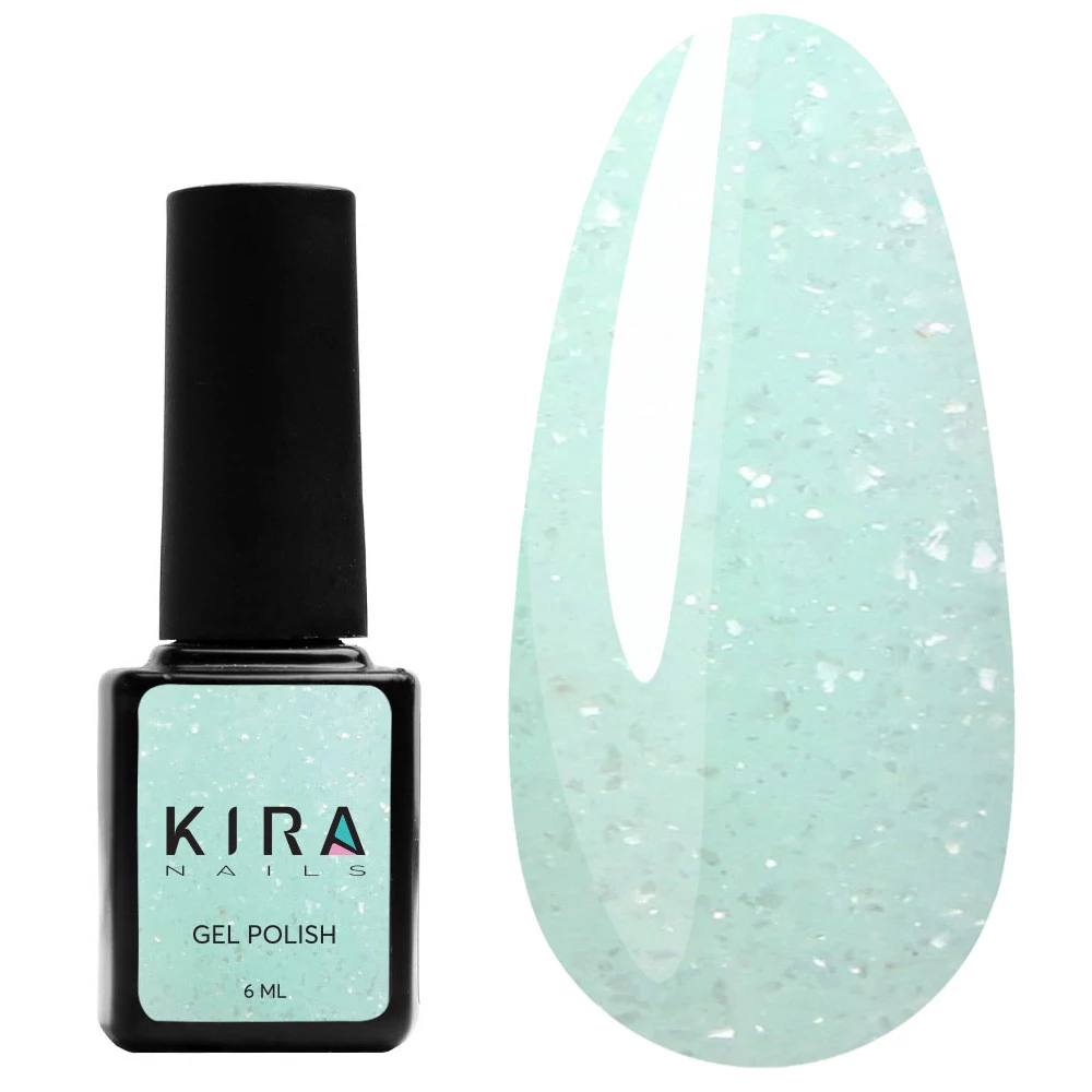 Гель-лак Kira Nails Soft Glow №003 бирюзовый с блестками 6 мл (699803) - Фото №1