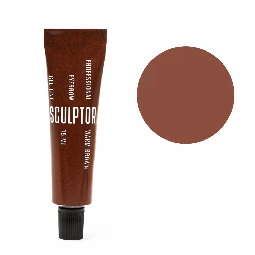 Гель-краска SCULPTOR для бровей warm brown 15 мл - Фото №1