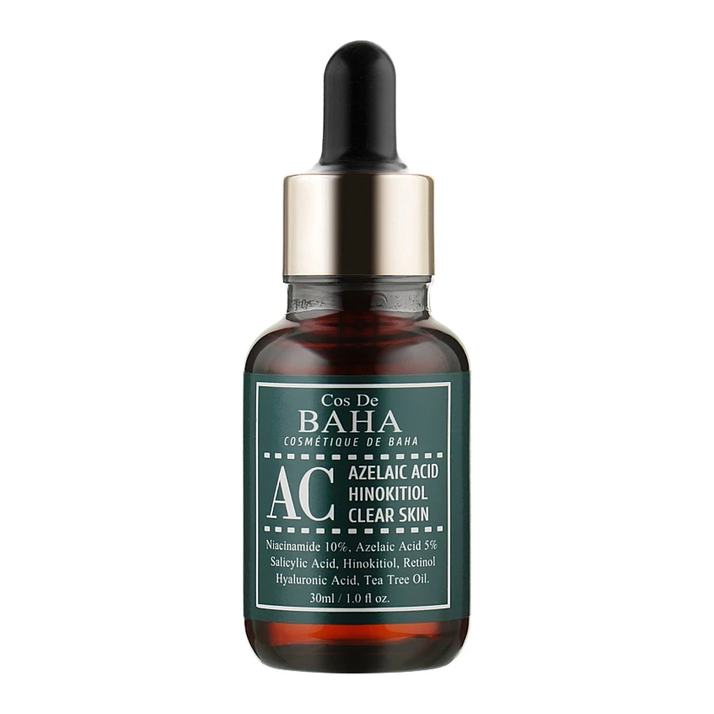 Сыворотка Cos De BAHA для борьбы с акне AC Azelaic Acid Hinokitiol Clear Skin Serum 30 мл - Фото №1