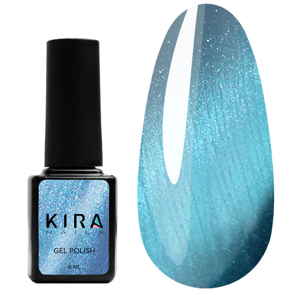 Гель-лак KIRA Nails Cat Eye №007 изумрудно-синий 6 мл (439007) - Фото №1
