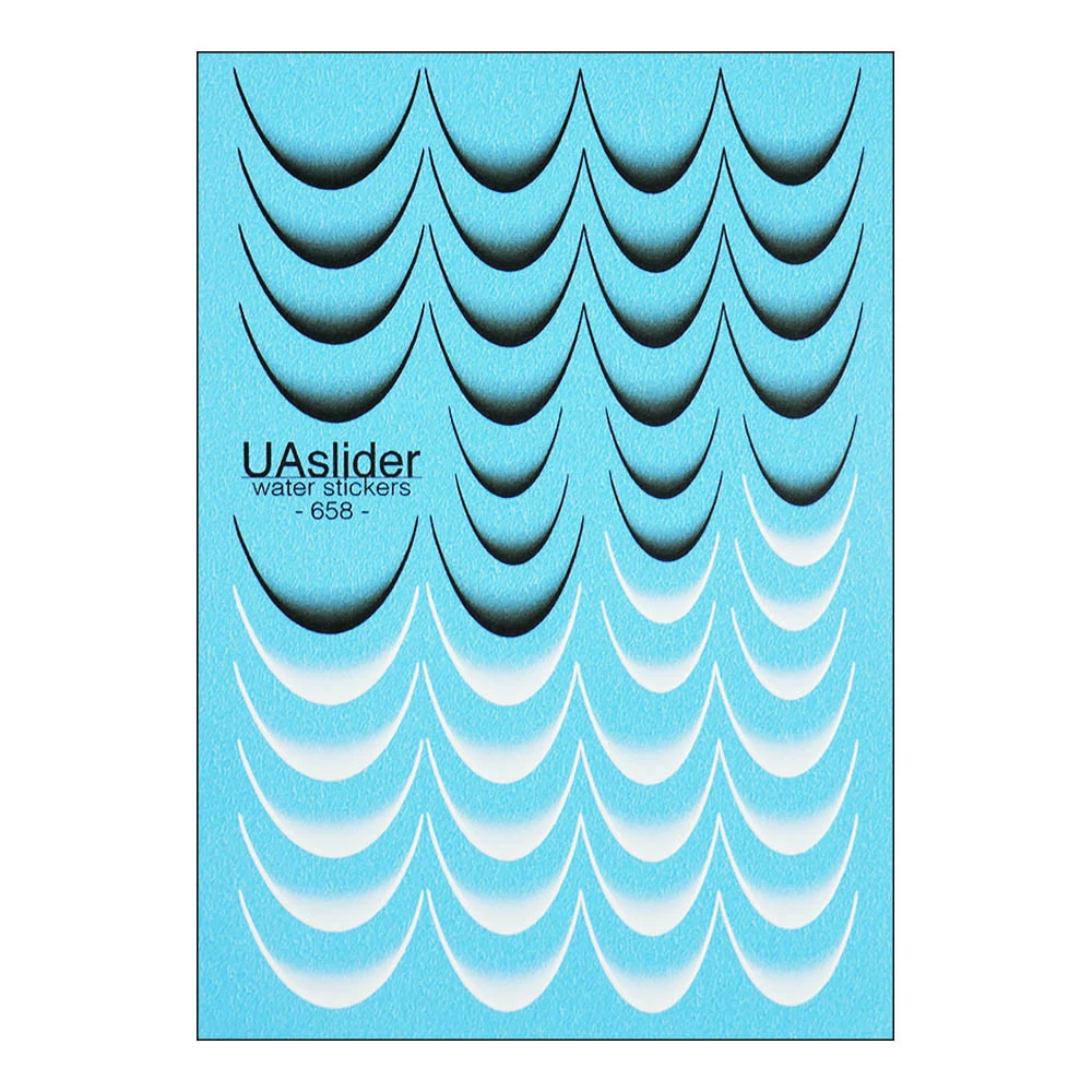Слайдер дизайн UAslider френч омбре черный, белый №658 - Фото №1