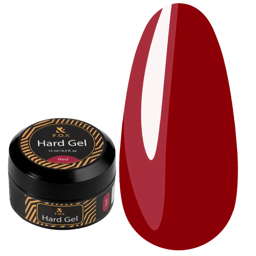 Гель F.O.X Hard gel Red 15 мл (HGs-Re) - Фото №1