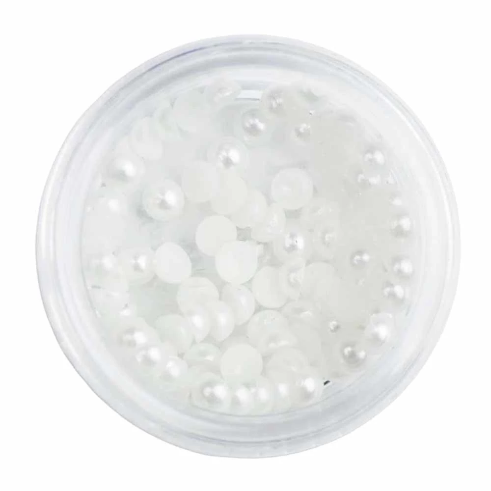 Жемчужинки Nails World 10 белые 3мм - Фото №1