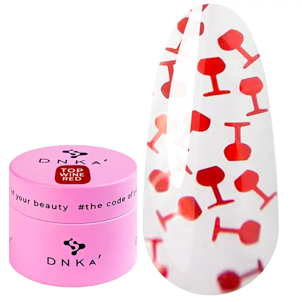 Топ DNKa Wine Red прозрачный с красными бокалами 15 мл (TWR15) - Фото №1