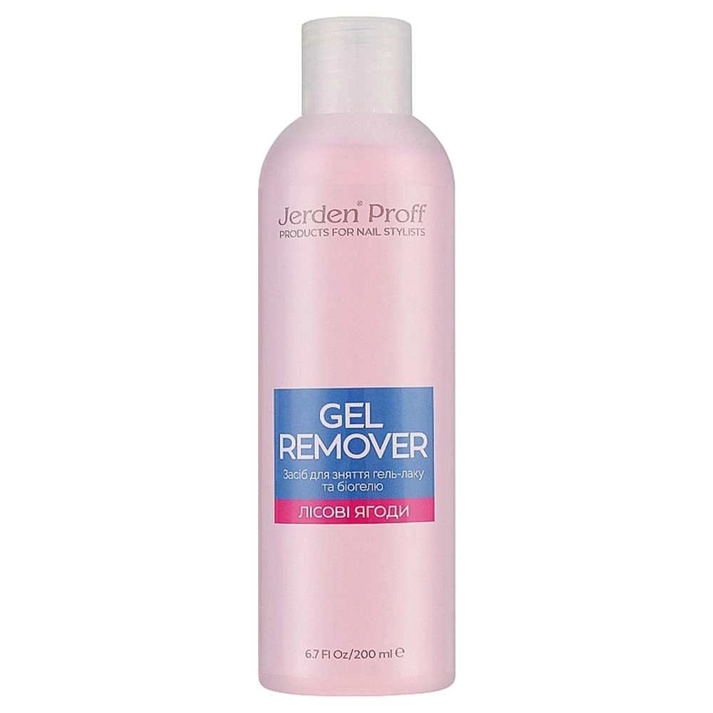 Jerden Proff Gel Remover Жидкость для снятия гель-лака лесные ягоды 200 мл (4823085629364)