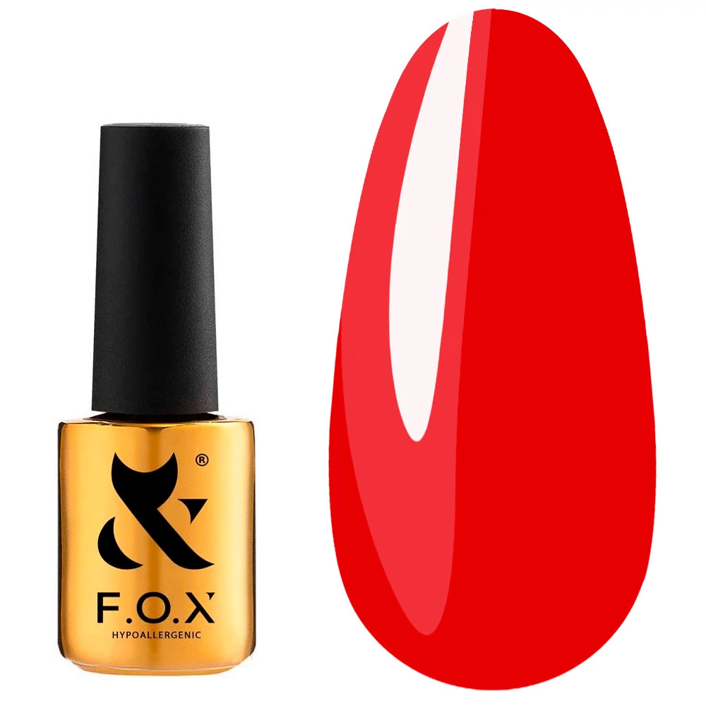 Гель-лак F.O.X Lipstick Collection 002 ярко-красный 7 мл (LC - 02) - Фото №1