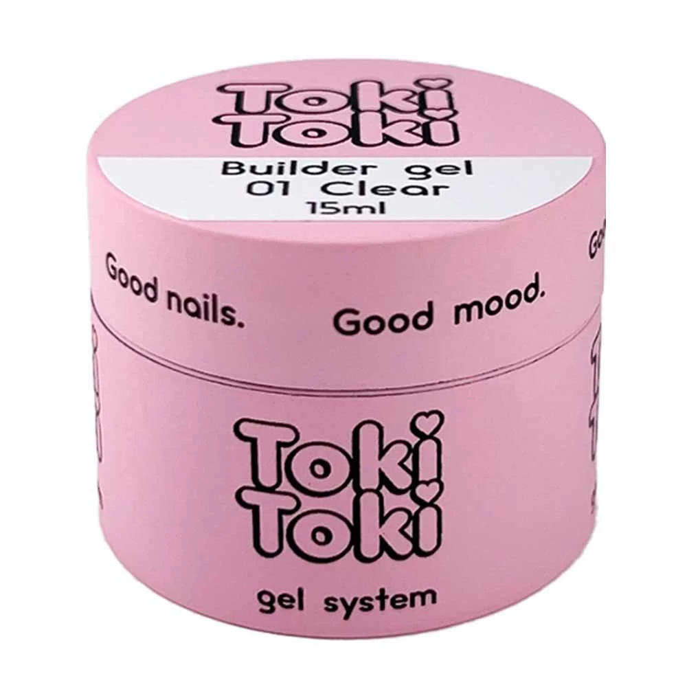 Гель для наращивания Toki-Toki Builder Gel №01 Clear 15 мл (2002BLG01) - Фото №1