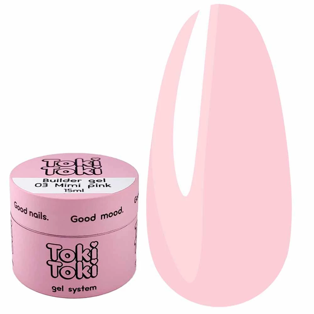 Гель для наращивания Toki-Toki Builder Gel №03 Mimi Pink 15 мл (2002BLG03) - Фото №1