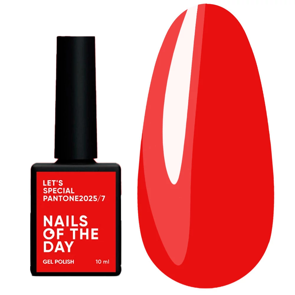 Гель-лак NAILS OF THE DAY Let’s special Pantone2025/07 классический красный 10 мл (НФ-00022200) - Фото №1