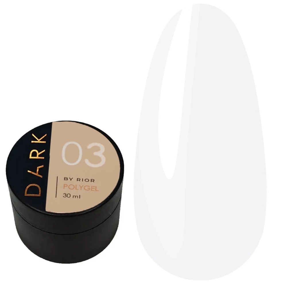 Полигель Dark Polygel 3 Milky 30 мл (в баночке) (DPG0330j) - Фото №1
