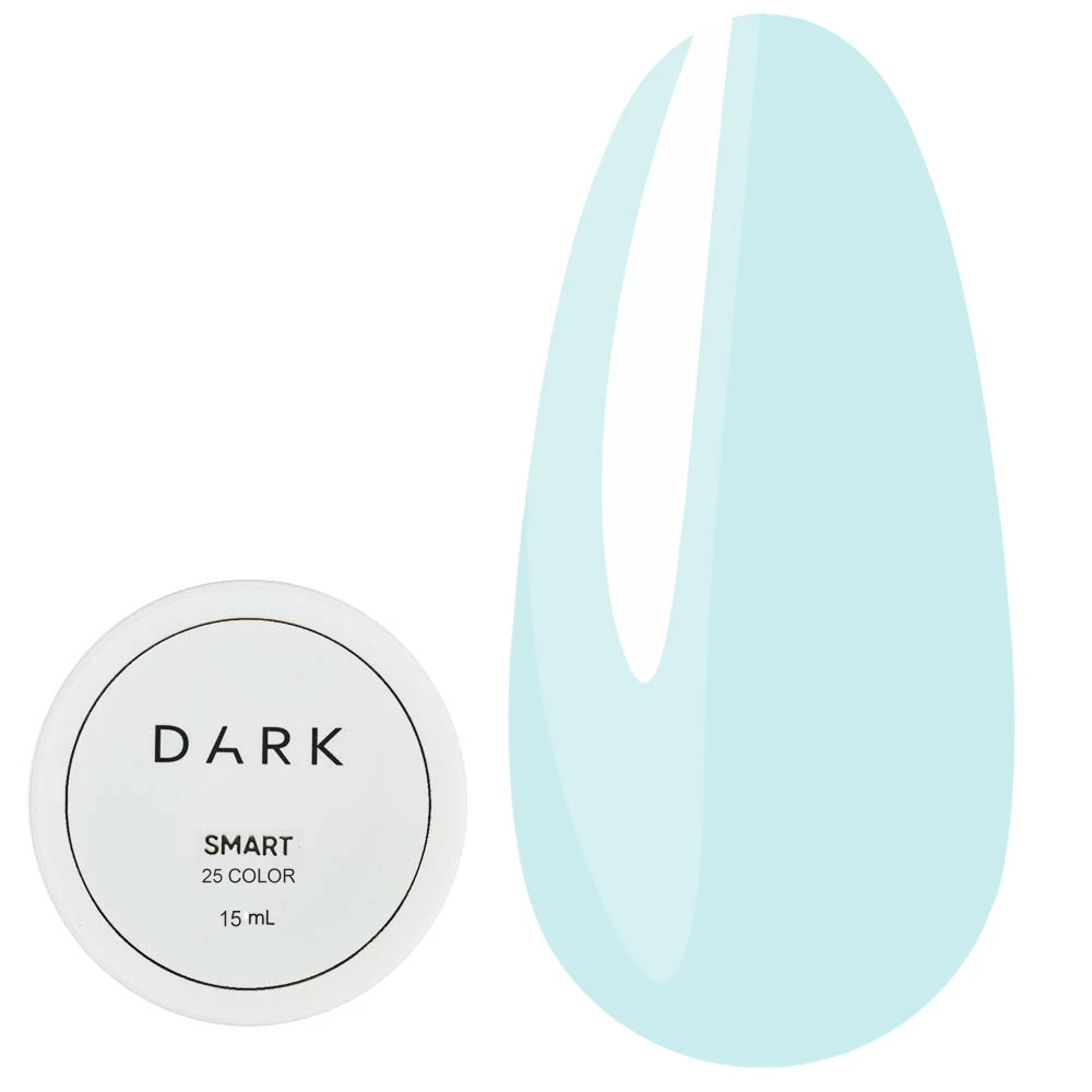 Гель для ногтей Dark Smart Builder gel 25 нежный голубой пастельный 15 мл (DSG2515) - Фото №1