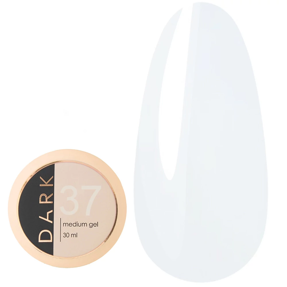 Гель для ногтей Dark Medium Gel №37 молочный холодный 30 мл (без кисти) (DMG3730) - Фото №1