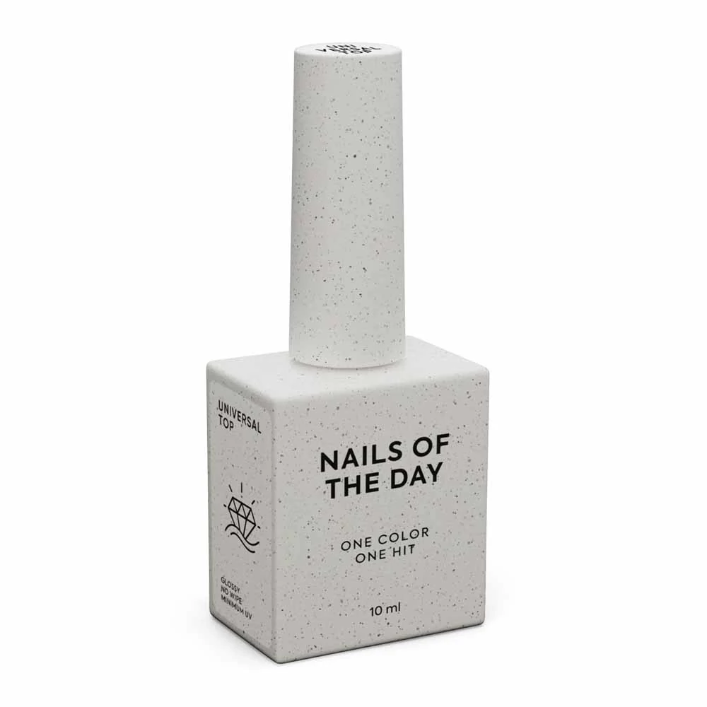 Топ NAILS OF THE DAY Universal Top No-Wipe глянцевый с минимальным содержанием УФ-фильтров (НФ-00022474) - Фото №1