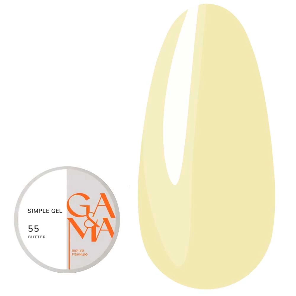 Гель для наращивания GA&MA Simple gel №055 Butter 30 мл (7703348) - Фото №1