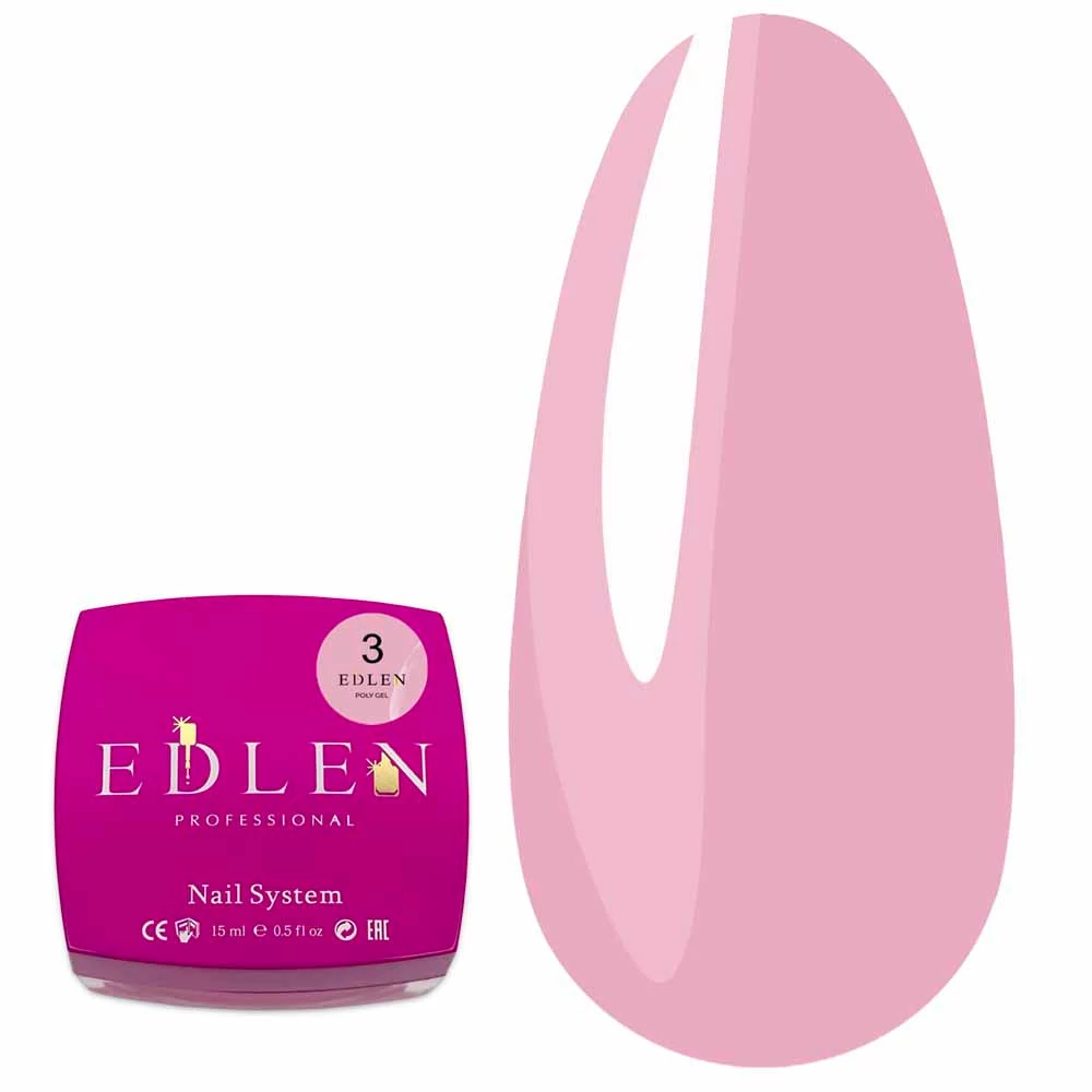 Полигель Edlen Poly gel №03 нежно-розовый 15 мл (4000410117) - Фото №1