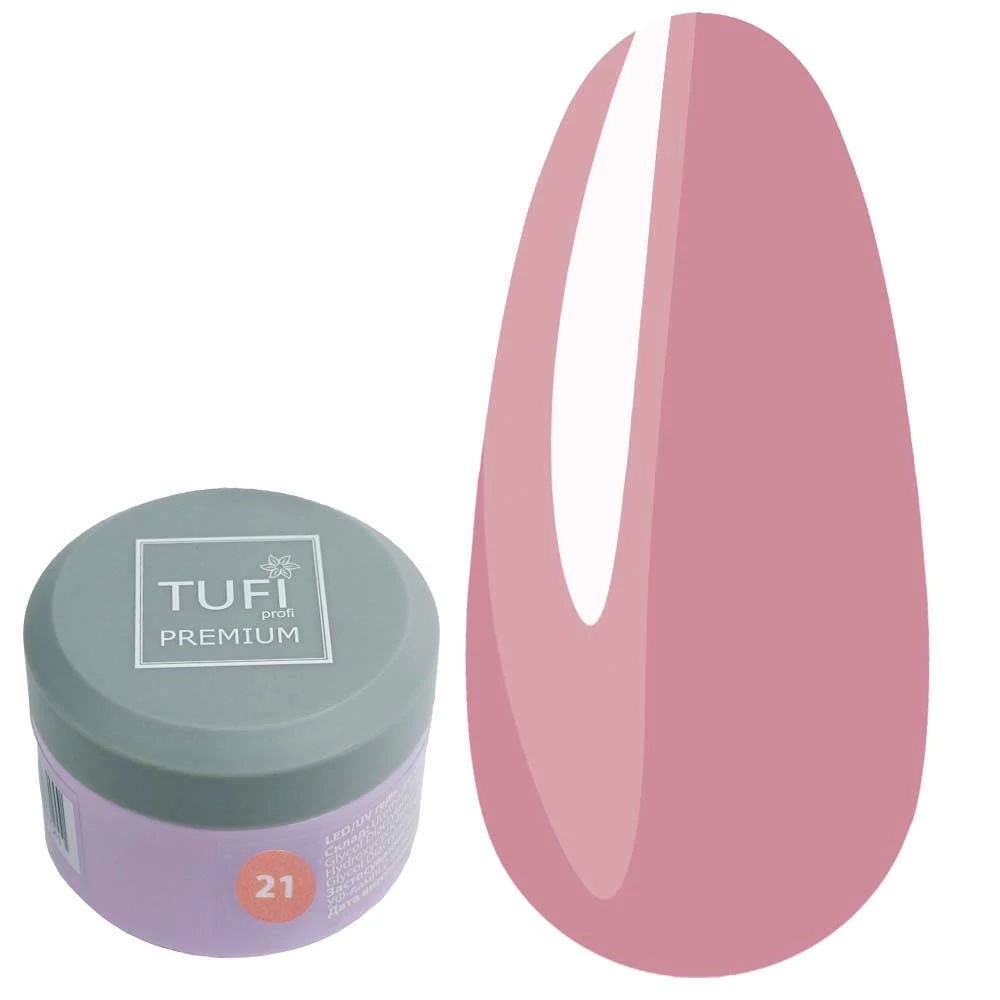 Гель для наращивания TUFI profi Builder Gel UV/LED 21 Cover 5ml - Фото №1