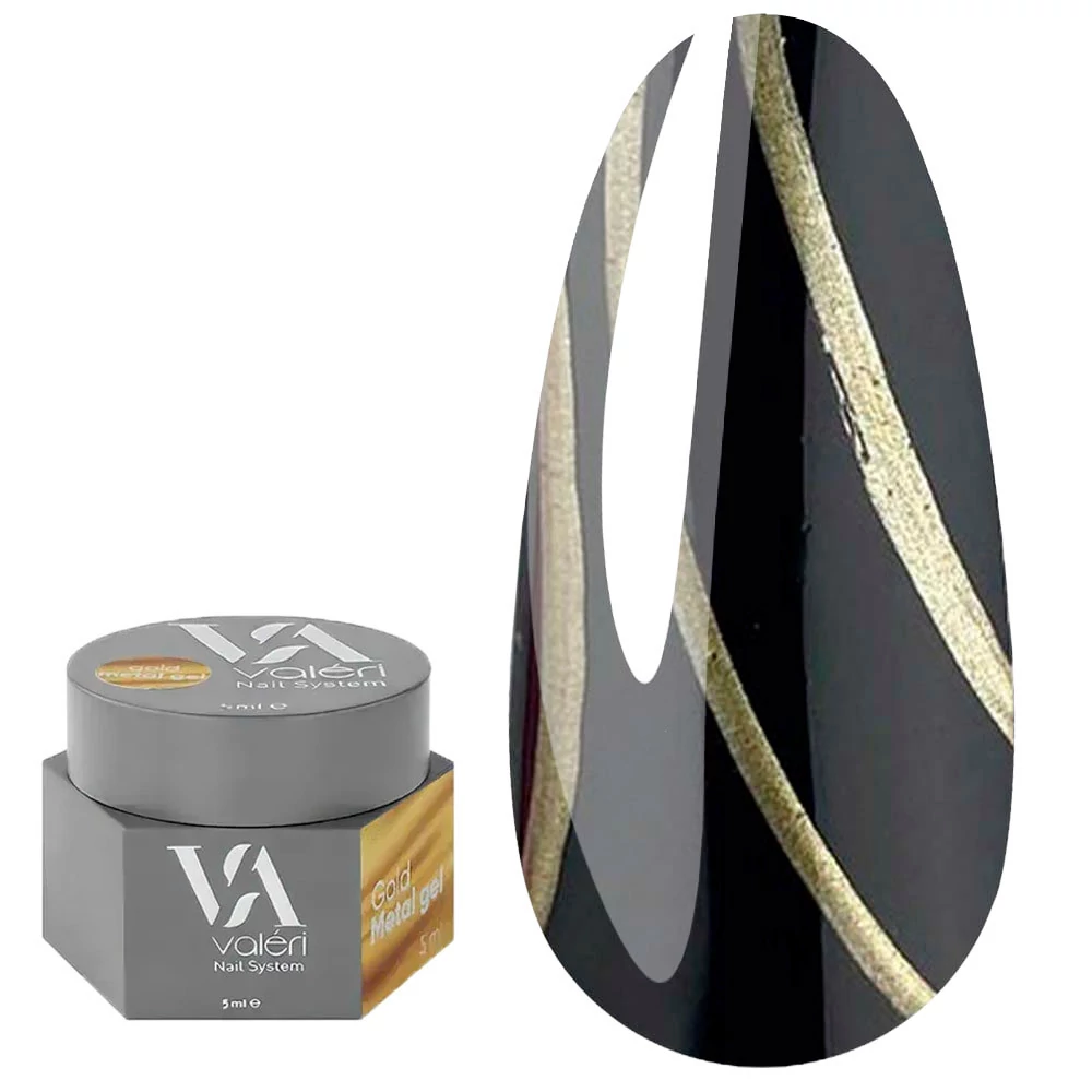 Гель-краска VALERI Gold Metal Gel 5 мл (NVGMG5) - Фото №1