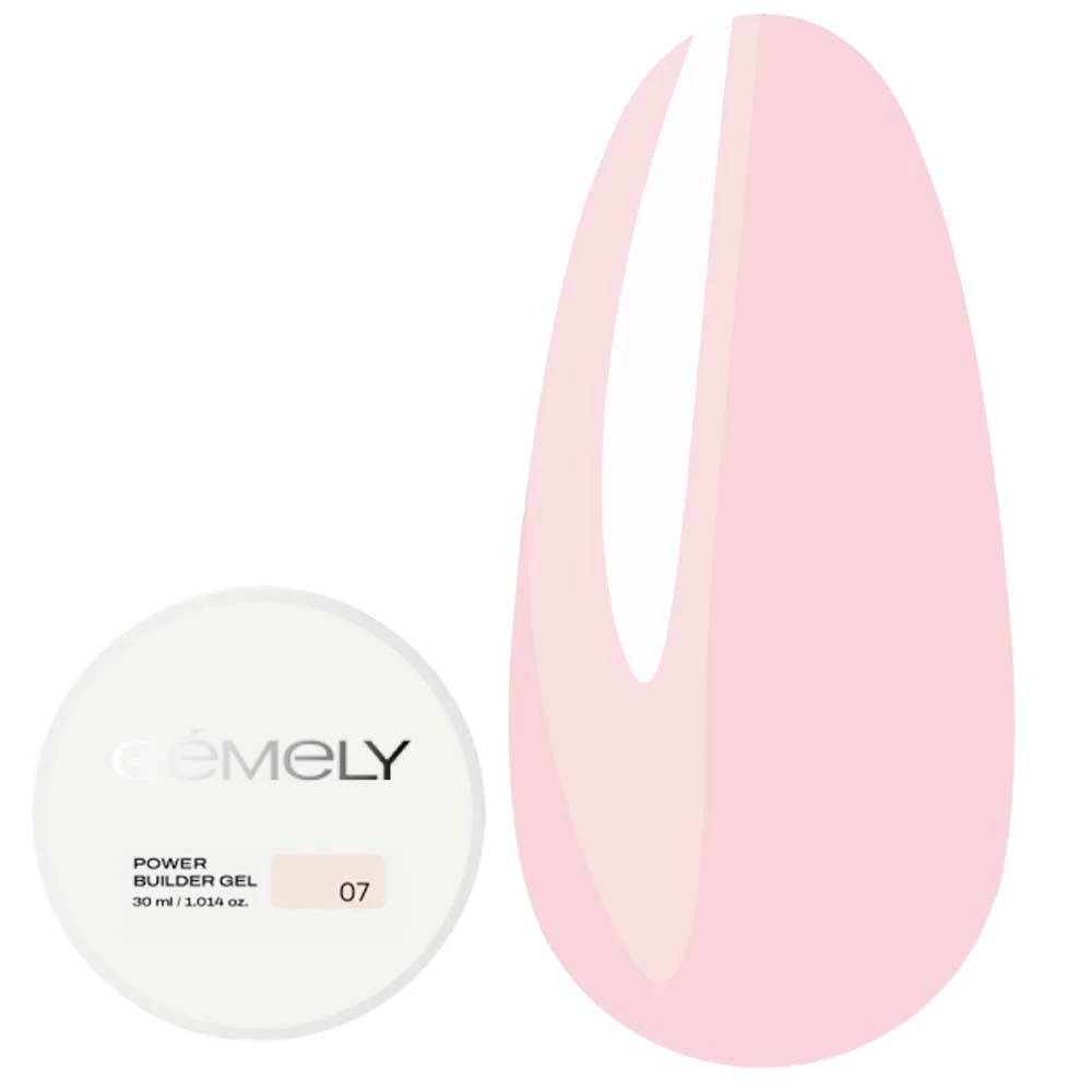 Гель для наращивания GEMELY Power Builder Gel №07 пудровый 30 мл (7703550) - Фото №1