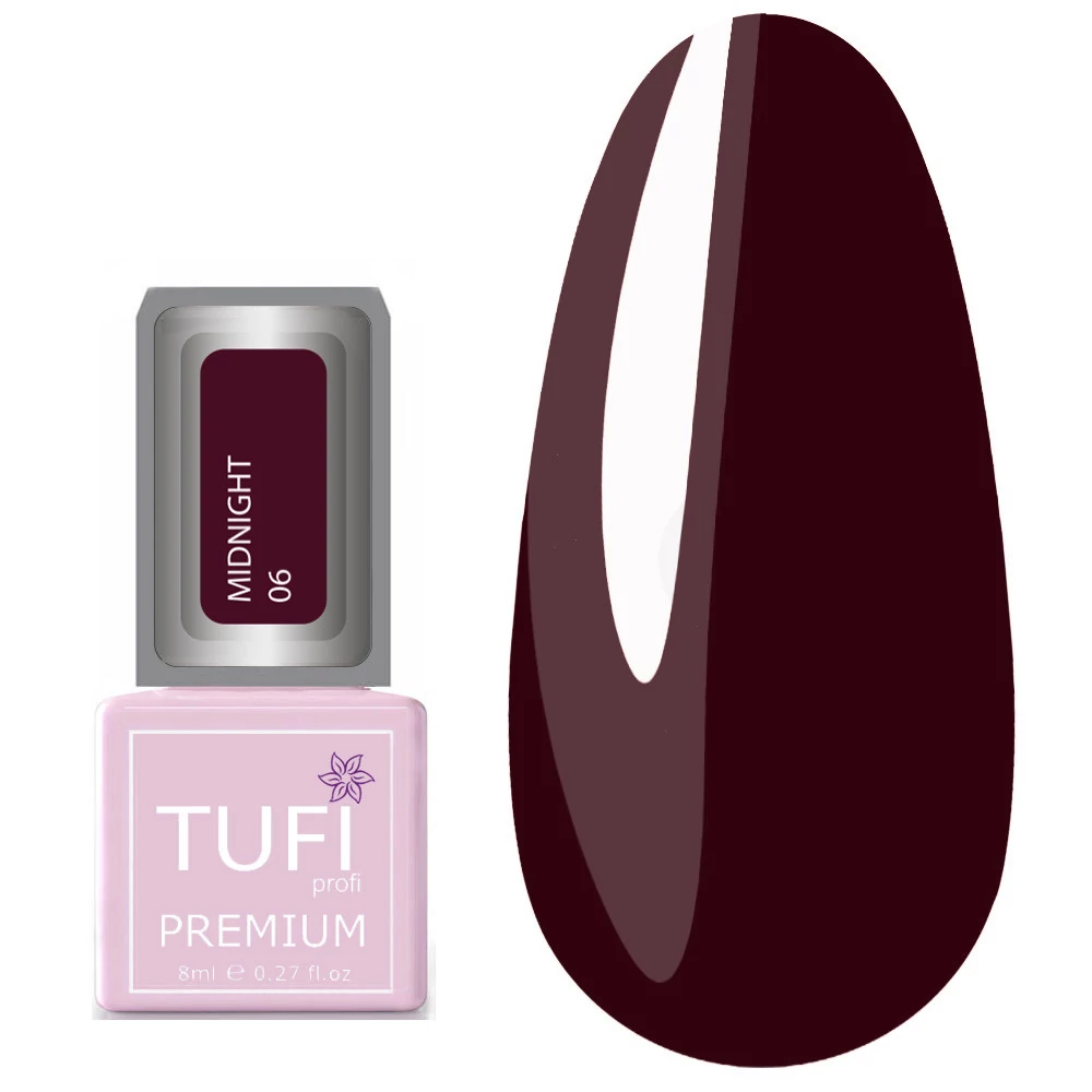Уцінка! Гель-лак TUFI profi MIDNIGHT 06 Розтертий фіолет 8 мл (0102624)